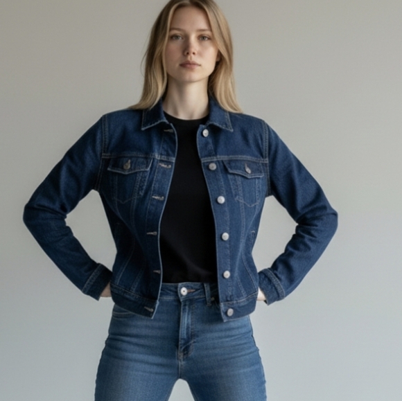 Tommy Hilfiger Jean Jacket Y2K Classic Denim Blue Trucker Jacket Unisex Sz L - Picture 1 of 12